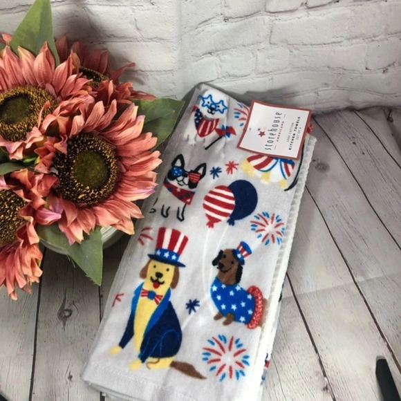 Other - Red white and blue Kitchen Towels dachshund July 4th summer